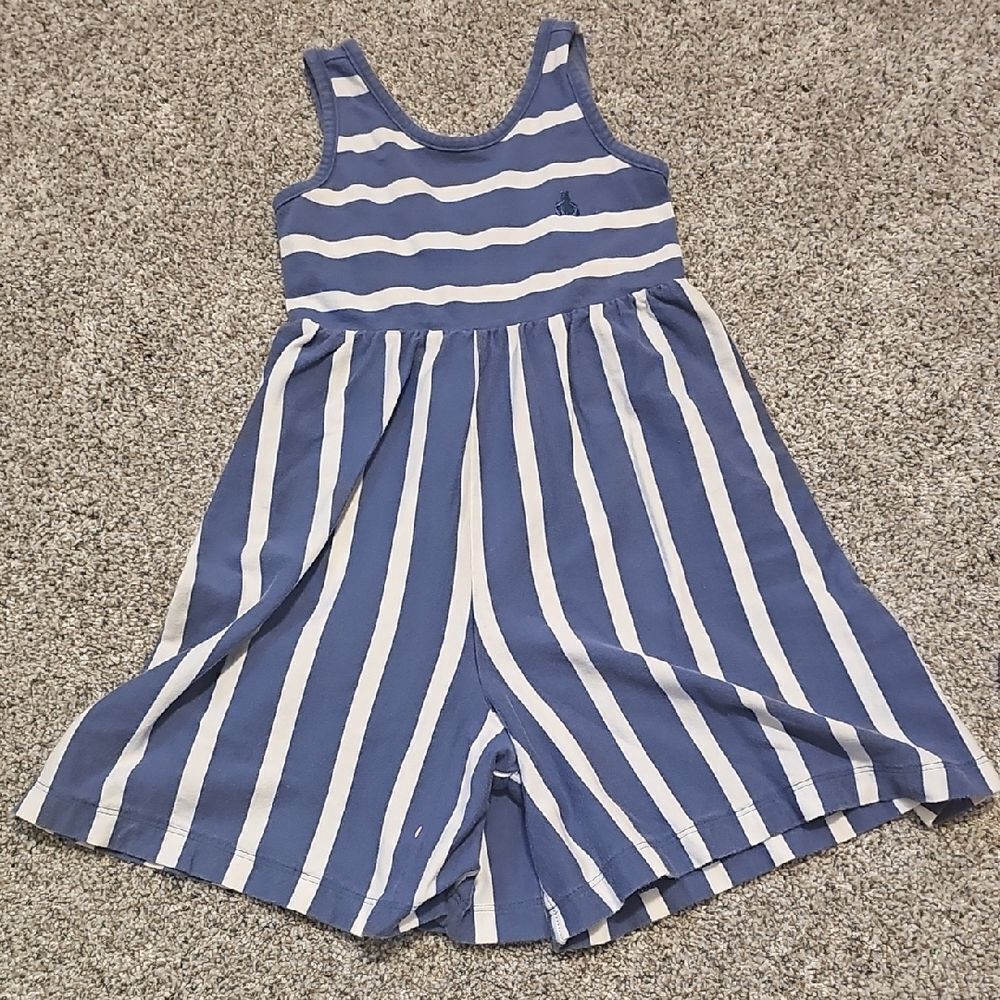 GAP Blue and White Striped Baby Dress - Picture 2 of 16
